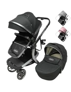 Carriola para Bebé Asiento Reversible Bambineto Acolchado Ruedas de Goma Plegable Cinturón de Seguridad Joykoo - 17