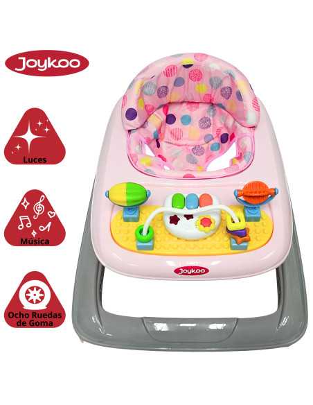 Andadera para Bebé Luz y Sonido Juguetes Interactivos Altura Ajustable Plegable Ruedas de Goma Apta desde 6 meses y hasta 12 kg | Joykoo Tienda Oficial