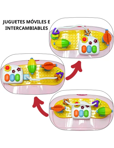 Andadera para Bebé Luz y Sonido Juguetes Interactivos Altura Ajustable Plegable Ruedas de Goma Apta desde 6 meses y hasta 12 kg | Joykoo Tienda Oficial