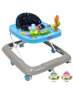 Andadera para Bebé Coco Luz y Sonido Altura Ajustable Plegable Ruedas de Goma Apta desde 6 meses Joykoo - 1