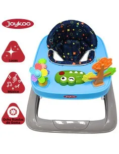 Andadera para Bebé Coco Luz y Sonido Altura Ajustable Plegable Ruedas de Goma Apta desde 6 meses Joykoo - 1 2