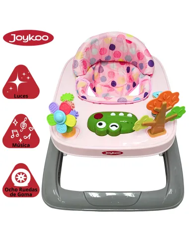 Andadera para Bebé Coco Luz y Sonido Altura Ajustable Plegable Ruedas de Goma Apta desde 6 meses | Joykoo Tienda Oficial