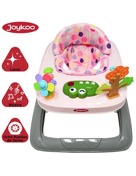 Andadera para Bebé Coco Luz y Sonido Altura Ajustable Plegable Ruedas de Goma Apta desde 6 meses | Joykoo Tienda Oficial