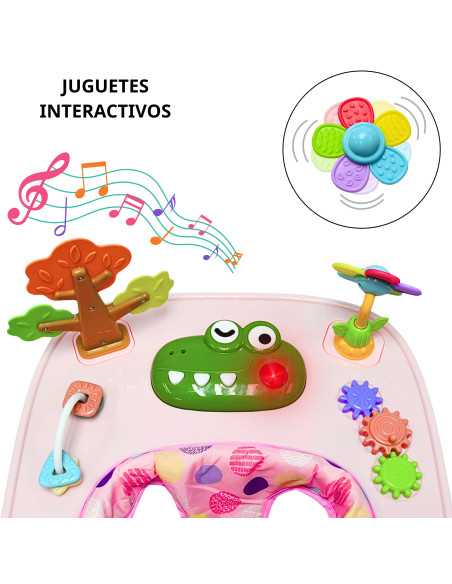 Andadera para Bebé Coco Luz y Sonido Altura Ajustable Plegable Ruedas de Goma Apta desde 6 meses | Joykoo Tienda Oficial