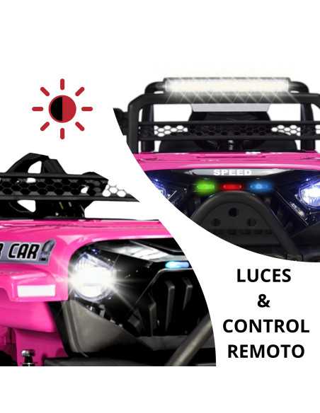 Camioneta para Niños Montable Eléctrica Luz y Sonido Control Remoto 4x2 Bluetooth Soporta Hasta 30 kg | Joykoo Tienda Oficial