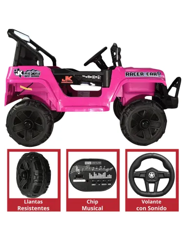 Camioneta para Niños Montable Eléctrica Luz y Sonido Control Remoto 4x2 Bluetooth Soporta Hasta 30 kg | Joykoo Tienda Oficial