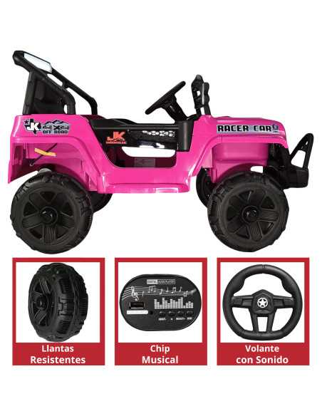 Camioneta para Niños Montable Eléctrica Luz y Sonido Control Remoto 4x2 Bluetooth Soporta Hasta 30 kg | Joykoo Tienda Oficial