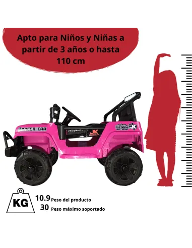 Camioneta para Niños Montable Eléctrica Luz y Sonido Control Remoto 4x2 Bluetooth Soporta Hasta 30 kg | Joykoo Tienda Oficial