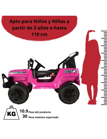 Camioneta para Niños Montable Eléctrica Luz y Sonido Control Remoto 4x2 Bluetooth Soporta Hasta 30 kg | Joykoo Tienda Oficial