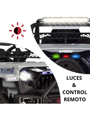 Camioneta para Niños Montable Eléctrica Luz y Sonido Control Remoto 4x2 Bluetooth Soporta Hasta 30 kg | Joykoo Tienda Oficial