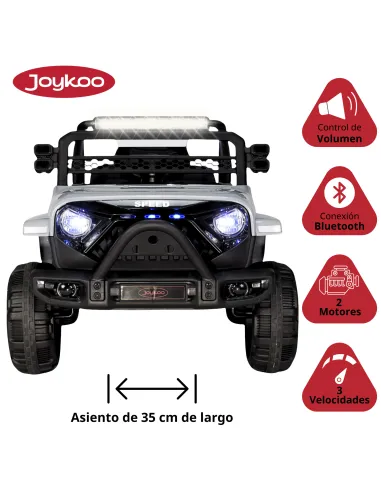 Camioneta para Niños Montable Eléctrica Luz y Sonido Control Remoto 4x2 Bluetooth Soporta Hasta 30 kg | Joykoo Tienda Oficial