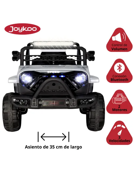 Camioneta para Niños Montable Eléctrica Luz y Sonido Control Remoto 4x2 Bluetooth Soporta Hasta 30 kg | Joykoo Tienda Oficial