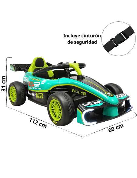 Montable Electrico para Niños Carro de Carreras Bluetooth Control Remoto Batería 12v Apto a Partir de 3 Años Soporta hasta 30 kg | Joykoo Tienda Oficial
