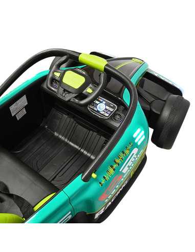 Montable Electrico para Niños Carro de Carreras Bluetooth Control Remoto Batería 12v Apto a Partir de 3 Años Soporta hasta 30 kg | Joykoo Tienda Oficial