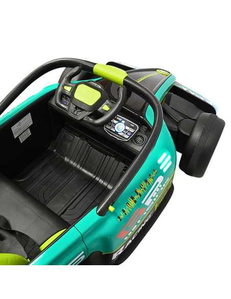 Montable Electrico para Niños Carro de Carreras Bluetooth Control Remoto Batería 12v Apto a Partir de 3 Años Soporta hasta 30 kg | Joykoo Tienda Oficial