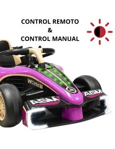 Montable Electrico para Niños Carro de Carreras Bluetooth Control Remoto Batería 12v Apto a Partir de 3 Años Soporta hasta 30 kg 2