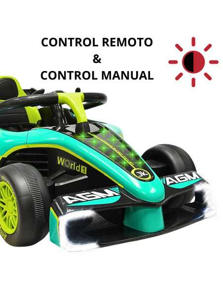 Montable Electrico para Niños Carro de Carreras Bluetooth Control Remoto Batería 12v Apto a Partir de 3 Años Soporta hasta 30 kg | Joykoo Tienda Oficial