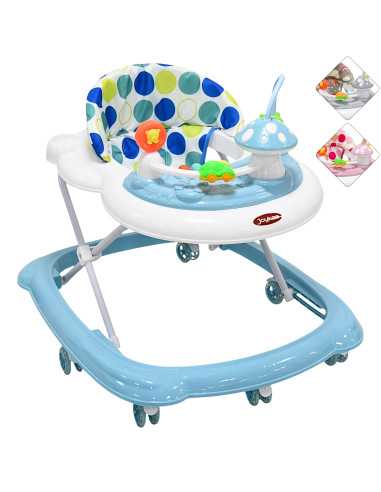 Andadera para Bebé Hongo Musical Juguetes Interactivos Altura Ajustable Ruedas de Goma Apta desde 6 meses y hasta 12 kg | Joykoo Tienda Oficial