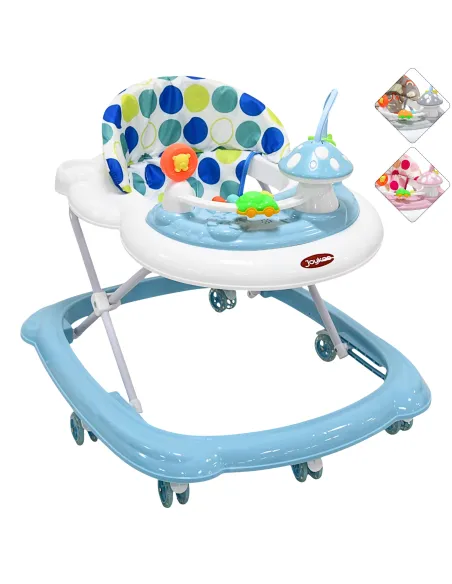 Andadera para Bebé Hongo Musical Juguetes Interactivos Altura Ajustable Ruedas de Goma Apta desde 6 meses y hasta 12 kg | Joykoo Tienda Oficial
