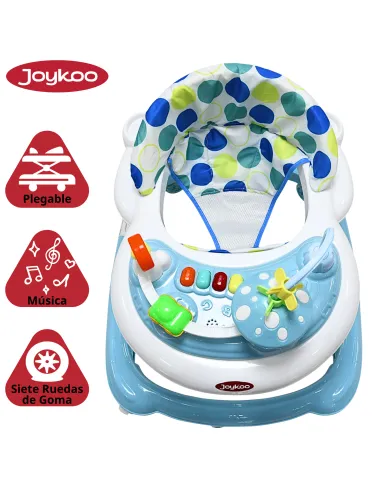 Andadera para Bebé Hongo Musical Juguetes Interactivos Altura Ajustable Ruedas de Goma Apta desde 6 meses y hasta 12 kg | Joykoo Tienda Oficial
