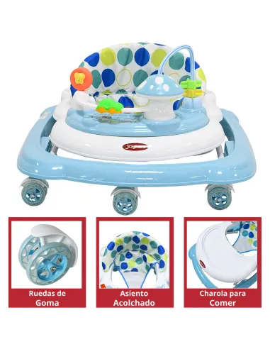 Andadera para Bebé Hongo Musical Juguetes Interactivos Altura Ajustable Ruedas de Goma Apta desde 6 meses y hasta 12 kg | Joykoo Tienda Oficial