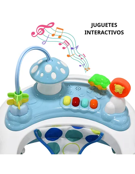 Andadera para Bebé Hongo Musical Juguetes Interactivos Altura Ajustable Ruedas de Goma Apta desde 6 meses y hasta 12 kg | Joykoo Tienda Oficial