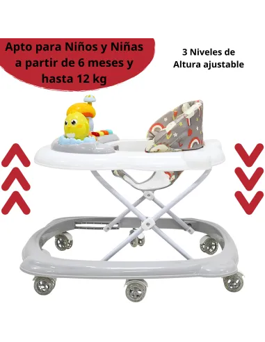 Andadera para Bebé Juguetes Pollito Musical Altura Ajustable Ruedas de Goma Apta desde 6 meses y hasta 12 kg | Joykoo Tienda Oficial