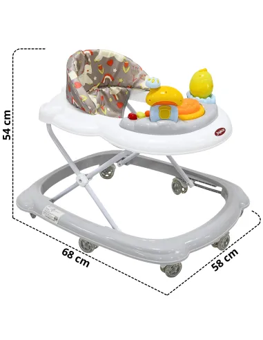 Andadera para Bebé Juguetes Pollito Musical Altura Ajustable Ruedas de Goma Apta desde 6 meses y hasta 12 kg | Joykoo Tienda Oficial
