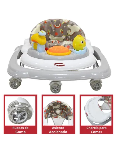 Andadera para Bebé Juguetes Pollito Musical Altura Ajustable Ruedas de Goma Apta desde 6 meses y hasta 12 kg | Joykoo Tienda Oficial