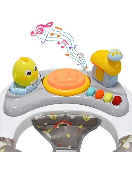 Andadera para Bebé Juguetes Pollito Musical Altura Ajustable Ruedas de Goma Apta desde 6 meses y hasta 12 kg | Joykoo Tienda Oficial