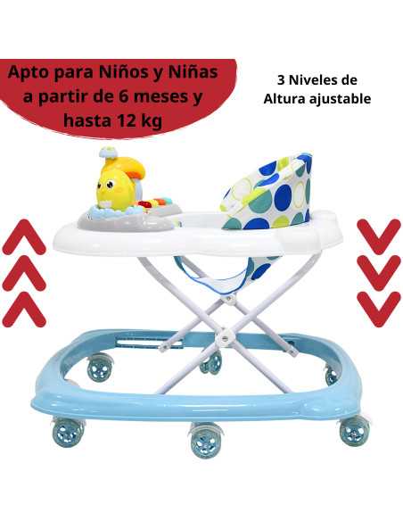 Andadera para Bebé Juguetes Pollito Musical Altura Ajustable Ruedas de Goma Apta desde 6 meses y hasta 12 kg | Joykoo Tienda Oficial