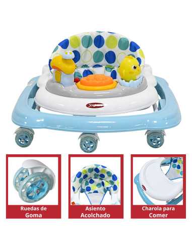 Andadera para Bebé Juguetes Pollito Musical Altura Ajustable Ruedas de Goma Apta desde 6 meses y hasta 12 kg | Joykoo Tienda Oficial
