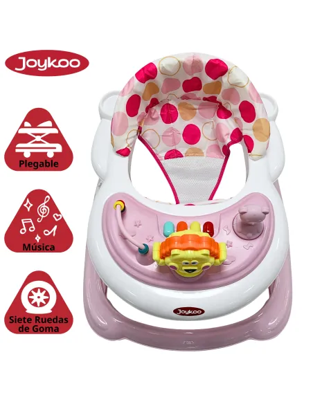 Andadera para Bebé Juguetes León Musical Altura Ajustable Ruedas de Goma Apta desde 6 meses y hasta 12 kg | Joykoo Tienda Oficial