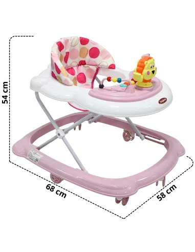 Andadera para Bebé Juguetes León Musical Altura Ajustable Ruedas de Goma Apta desde 6 meses y hasta 12 kg | Joykoo Tienda Oficial