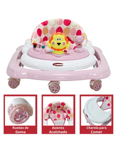 Andadera para Bebé Juguetes León Musical Altura Ajustable Ruedas de Goma Apta desde 6 meses y hasta 12 kg | Joykoo Tienda Oficial