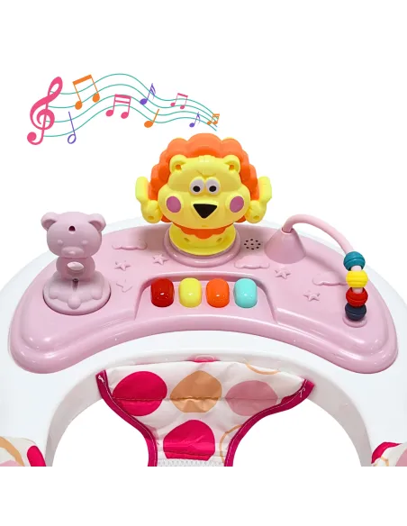 Andadera para Bebé Juguetes León Musical Altura Ajustable Ruedas de Goma Apta desde 6 meses y hasta 12 kg | Joykoo Tienda Oficial