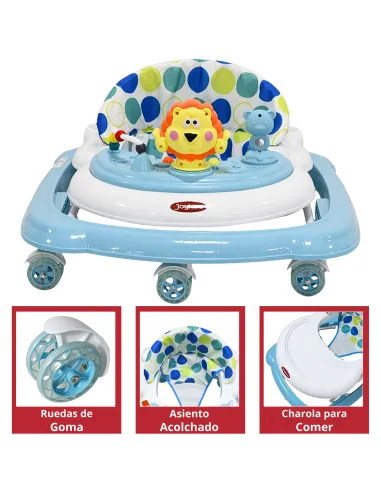 Andadera para Bebé Juguetes León Musical Altura Ajustable Ruedas de Goma Apta desde 6 meses y hasta 12 kg | Joykoo Tienda Oficial