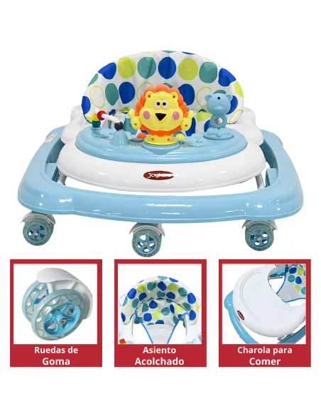 Andadera para Bebé Juguetes León Musical Altura Ajustable Ruedas de Goma Apta desde 6 meses y hasta 12 kg | Joykoo Tienda Oficial