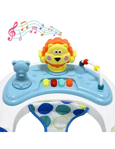Andadera para Bebé Juguetes León Musical Altura Ajustable Ruedas de Goma Apta desde 6 meses y hasta 12 kg | Joykoo Tienda Oficial
