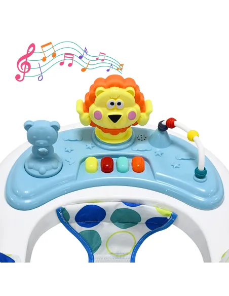 Andadera para Bebé Juguetes León Musical Altura Ajustable Ruedas de Goma Apta desde 6 meses y hasta 12 kg | Joykoo Tienda Oficial