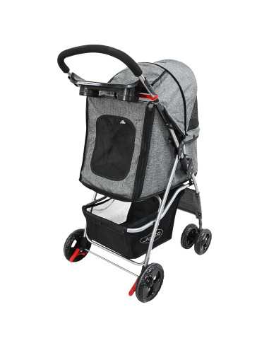 Carriola para Mascotas Cochecito para Perros y Gatos Pequeños - Medianos Plegable Cesta de Almacenamiento Ruedas con Freno | Joykoo Tienda Oficial