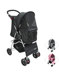 Carriola para Mascotas Cochecito para Perros y Gatos Pequeños - Medianos Plegable Cesta de Almacenamiento Ruedas con Freno Joyko 2