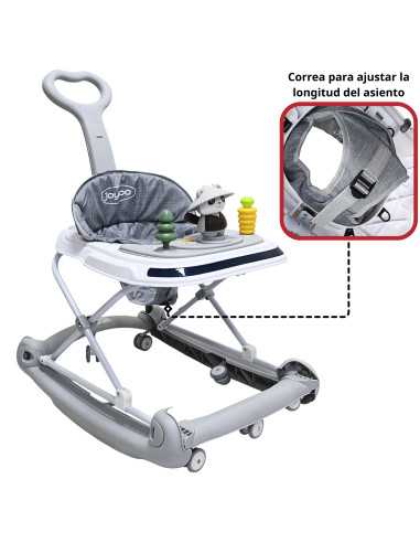 Andadera para Bebé Mecedora Panda Musical Bastón Dirigible Alturas Ajustables Plegable Tapete Brincolín | Joykoo Tienda Oficial