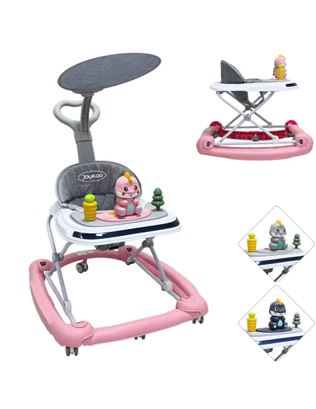Andadera para Bebé Mecedora Dino Musical Bastón Dirigible Alturas Ajustables Plegable Tapete Brincolín | Joykoo Tienda Oficial
