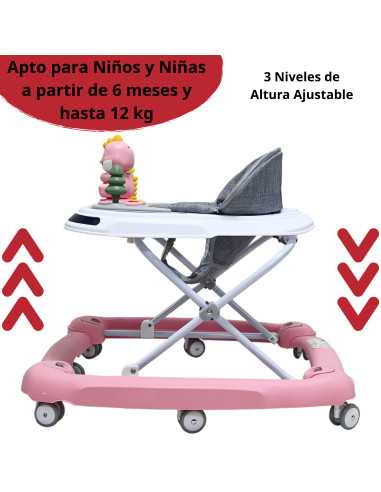 Andadera para Bebé Mecedora Dino Musical Bastón Dirigible Alturas Ajustables Plegable Tapete Brincolín | Joykoo Tienda Oficial
