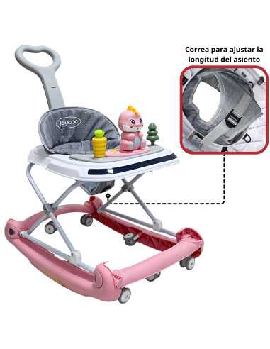 Andadera para Bebé Mecedora Dino Musical Bastón Dirigible Alturas Ajustables Plegable Tapete Brincolín | Joykoo Tienda Oficial