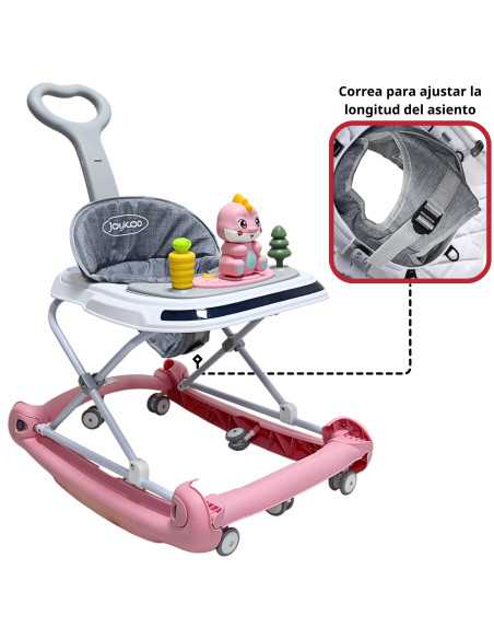 Andadera para Bebé Mecedora Dino Musical Bastón Dirigible Alturas Ajustables Plegable Tapete Brincolín | Joykoo Tienda Oficial