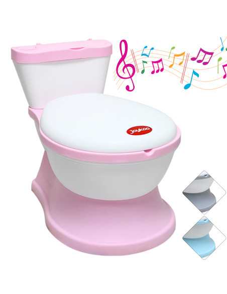 Baño Entrenador para Niños Sonido de Descarga Asiento Acolchado Antisalpicaduras Antideslizante Diseño Realista Joykoo - 1