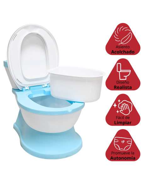 Baño Entrenador para Niños Sonido de Descarga Asiento Acolchado Antisalpicaduras Antideslizante Diseño Realista | Joykoo Tienda Oficial