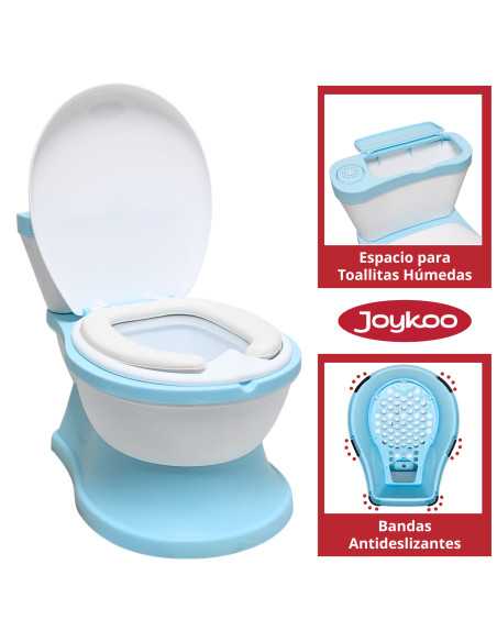 Baño Entrenador para Niños Sonido de Descarga Asiento Acolchado Antisalpicaduras Antideslizante Diseño Realista | Joykoo Tienda Oficial